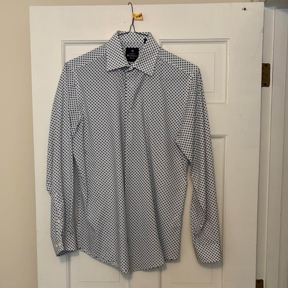 Ben Sherman White and Blue Dress Shirt